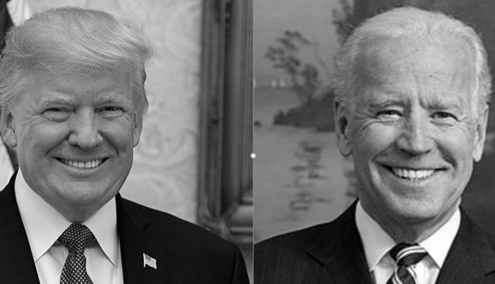 Donald Trump &amp; Joe Biden / ©Flikr/Andrea Widburg (d&#039;après les portraits officiels publiés sur WIkipedia)