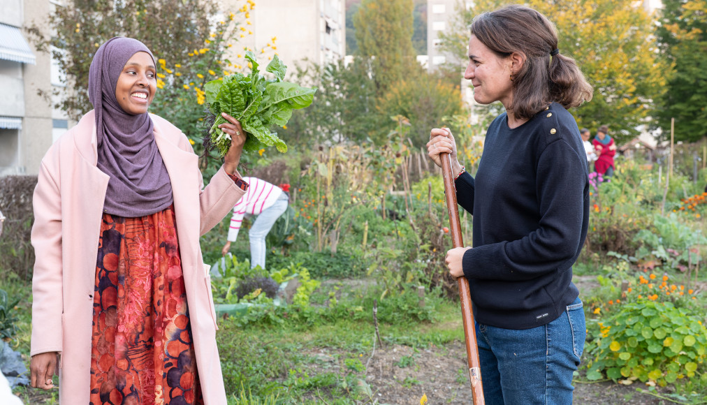 EPER/Rachel Molinié / Crédit : Rachel Molinié - Tandem qui se rencontre au jardin de Praz-Séchaud à Lausanne